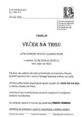 VEČER NA TRGU – LETNI KONCERT PEVCEV LJUDSKIH PESMI